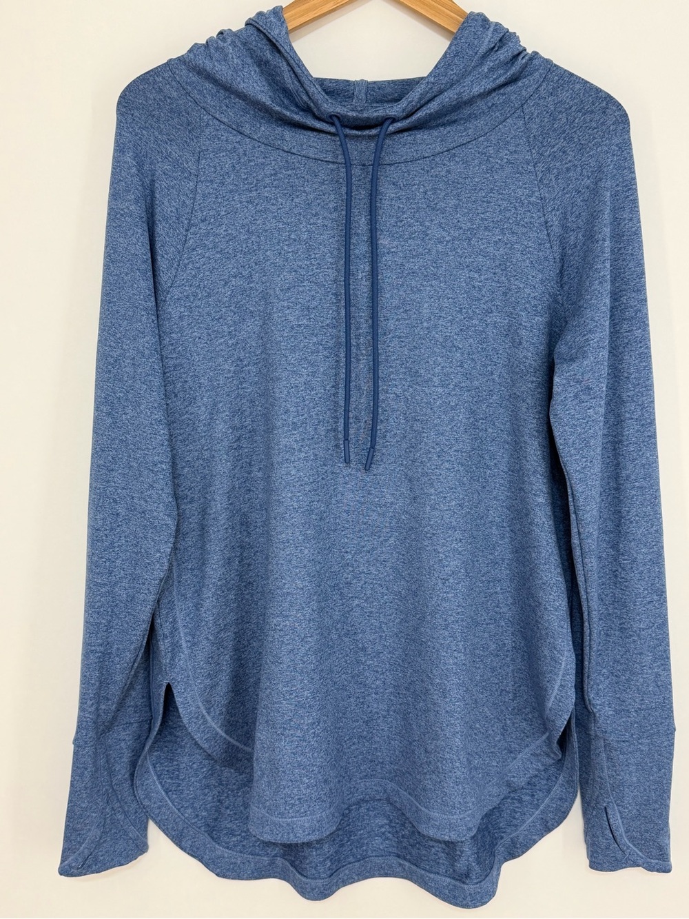 Athleta Women's Uptempo Hoodie Sweatshirt Heathered Blue Size Medium